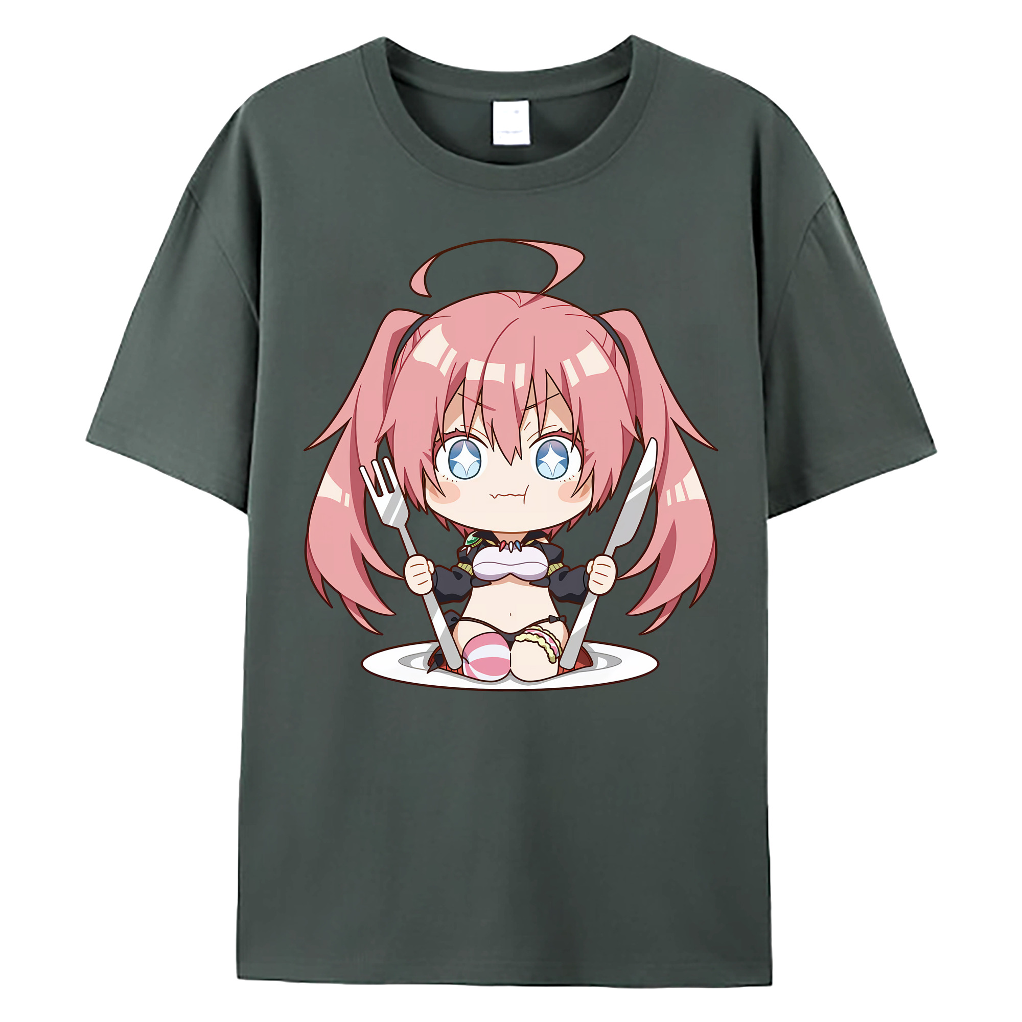（画像用） 転スラ Regarding Reincarnated to Slime 綿100％ メンズ半袖Tシャツ｜肌触りやわらか＆通気性